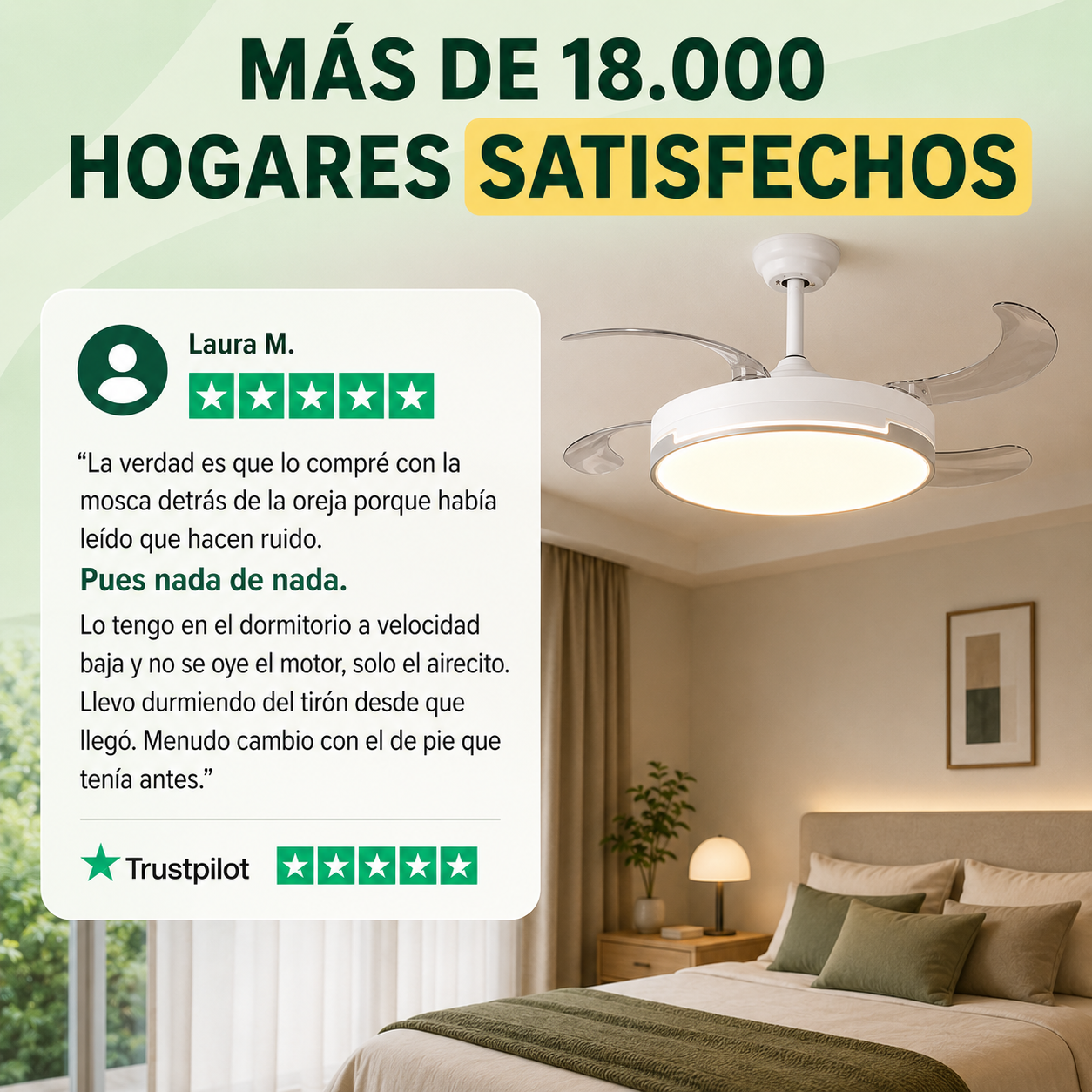 Ventilador de Techo AERIS – Lámpara de día, brisa fresca de noche