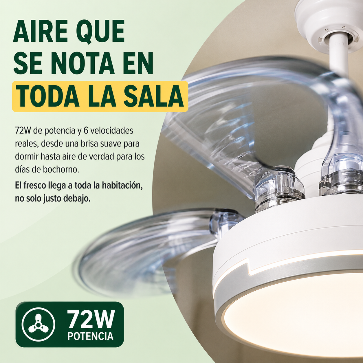 Aire fresco que sí se nota, no la brisita de juguete