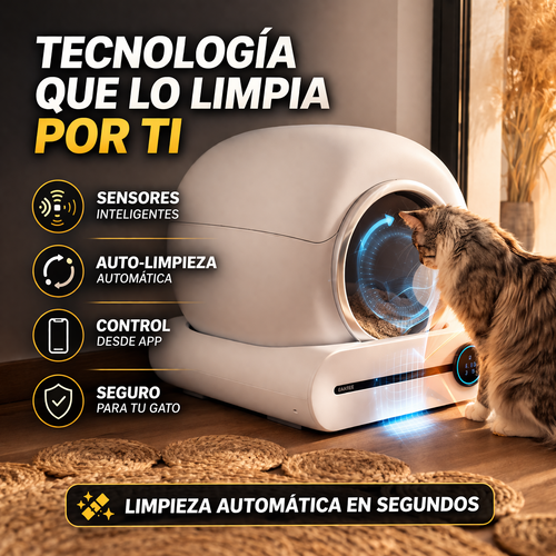 Pumba 8500 CleanKitty Smart – El Arenero Inteligente que se Limpia Solo