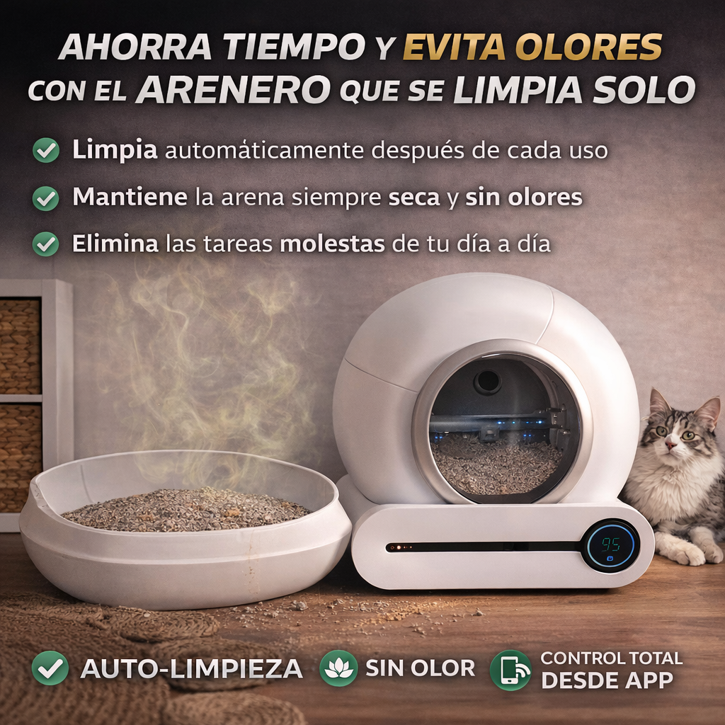 El olor del arenero invade toda tu casa