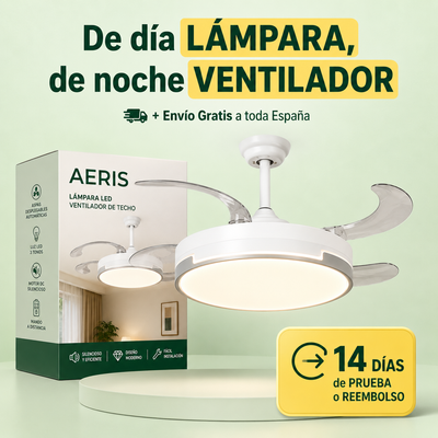 Ventilador de Techo AERIS – Lámpara de día, brisa fresca de noche