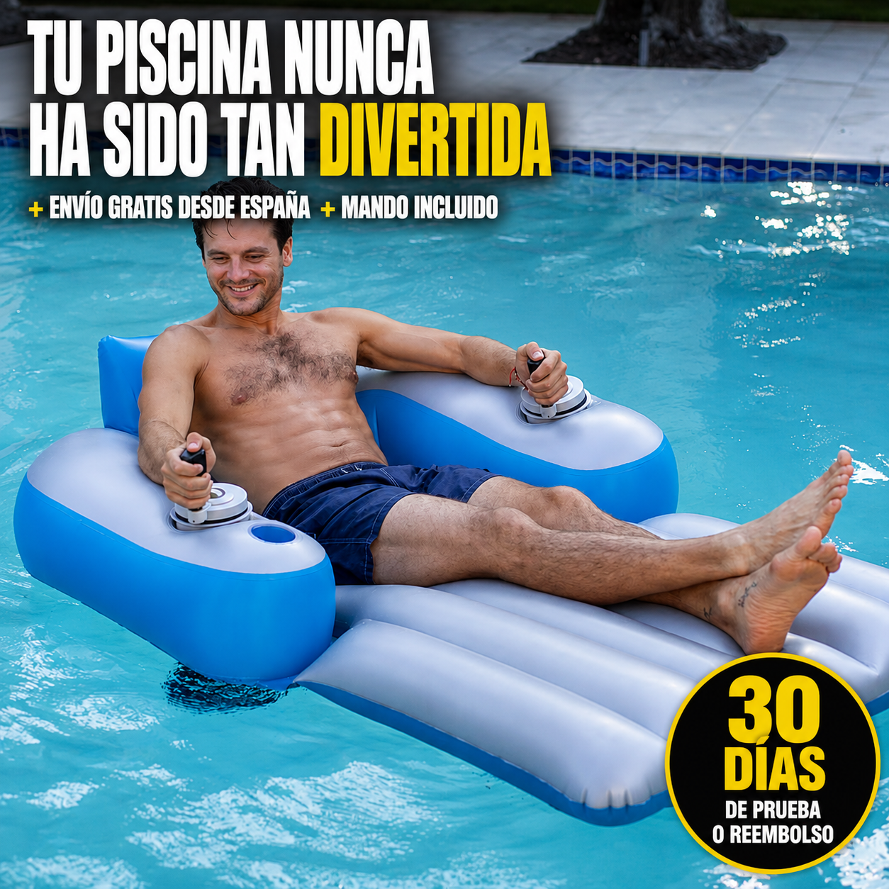 AquaGlide Pro – El Flotador Motorizado que Convierte tu Piscina en un Parque Acuático